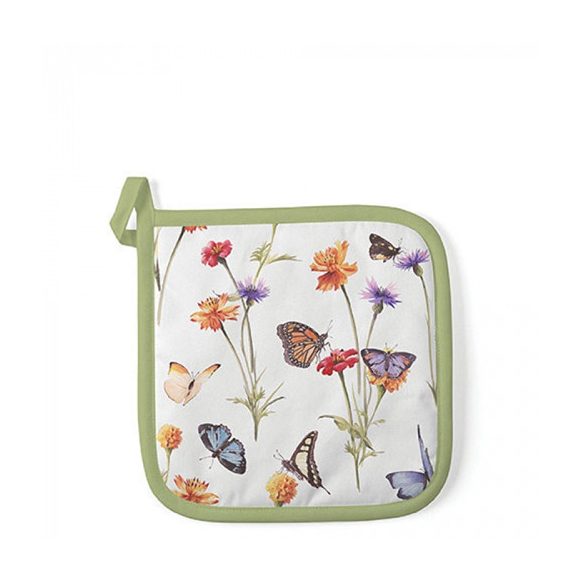AMB.16519335 Butterfly garden white edényalátét 20x20cm,100% pamut