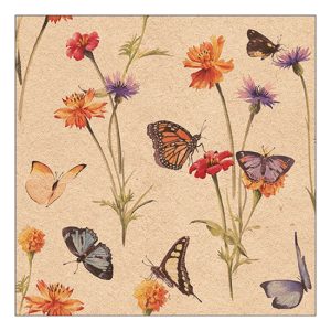 AMB.13319336 Butterfly garden nature, recycled papírszalvéta 33x33cm, 20db-os
