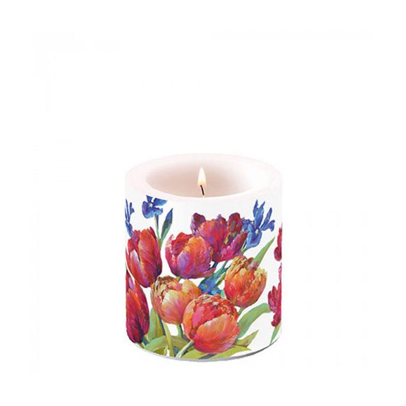 AMB.19219310 Tulips of joy átvilágítós gyertya 8x7,5cm 