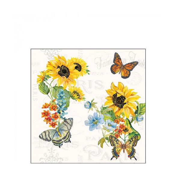 AMB.12519655 Charming sunflowers papírszalvéta 25x25cm,20db-os