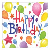   AMB.13319845 Colourful birthday papírszalvéta 33x33cm, 20db-os
