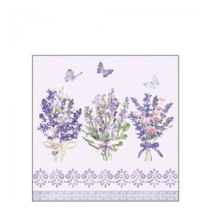AMB.12519736 Lovely lavender lilac papírszalvéta 25x25cm,20db-os