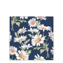   AMB.13319547 Beautiful daisies blue papírszalvéta 33x33cm, 20db-os