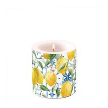   AMB.19219660 Mediterranean lemons átvilágítós gyertya 8x7,5cm 