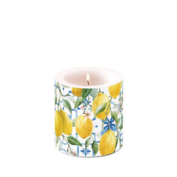AMB.19219660 Mediterranean lemons átvilágítós gyertya 8x7,5cm 