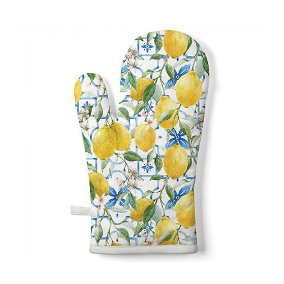 AMB.16419660 Mediterranean lemons edényfogó kesztyű 18x30cm, 100% pamut