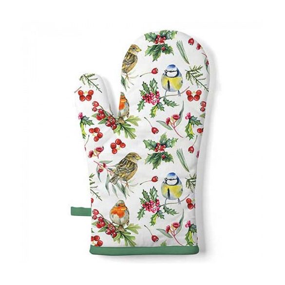 AMB.36419955 Birds in Winter edényfogó kesztyű 18x30cm, 100% pamut