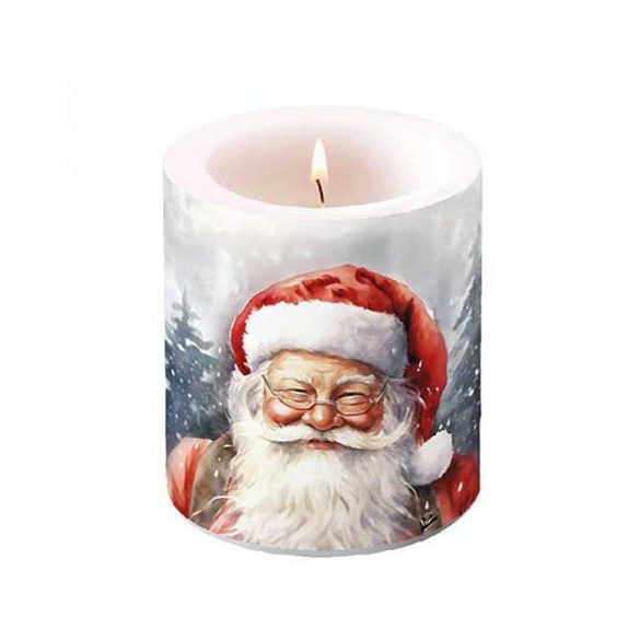 AMB.39319075 Happy Santa átvilágítós gyertya 10x10xcm