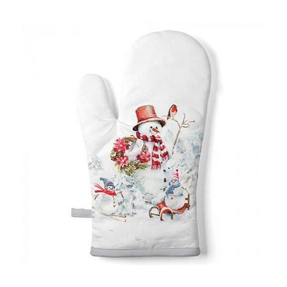 AMB.36420095 Sporty snowmen edényfogó kesztyű 18x30cm, 100% pamut