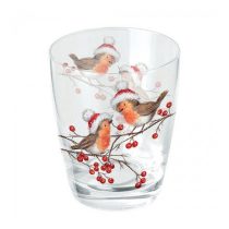 AMB.34318865 Christmas robins white üvegpohár 0,25l