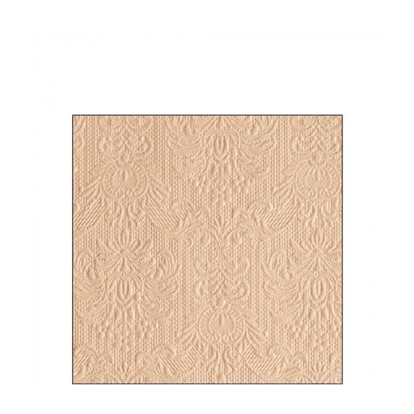 AMB.12518066 Elegance beige dombornyomott papírszalvéta 25x25cm,15db-os