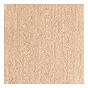 AMB.14018066 Elegance beige dombornyomott papírszalvéta 40x40cm,15db-os