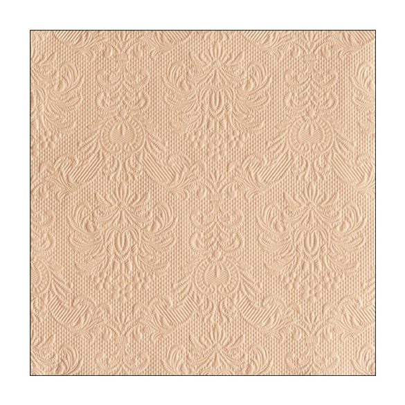 AMB.14018066 Elegance beige dombornyomott papírszalvéta 40x40cm,15db-os