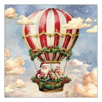   AMB.33319230 Santa's air balloon papírszalvéta 33x33cm, 20db-os