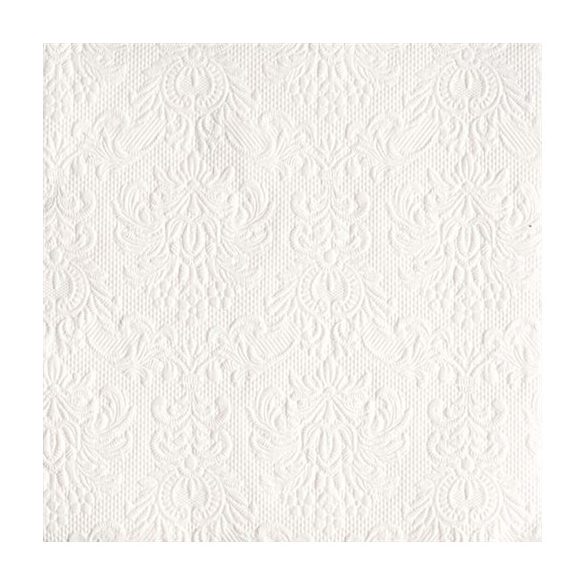 AMB.13304925 Elegance white dombornyomott papírszalvéta 33x33cm,15db-os