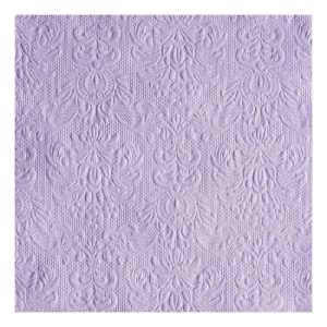 AMB.13304929 Elegance lavender dombornyomott papírszalvéta 33x33cm,15db-os