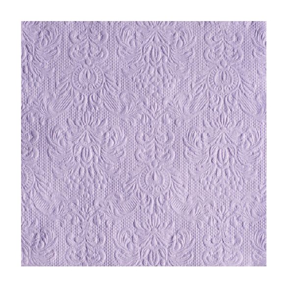 AMB.13304929 Elegance lavender dombornyomott papírszalvéta 33x33cm,15db-os