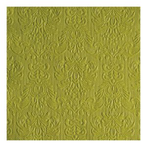 AMB.13304932 Elegance green dombornyomott papírszalvéta 33x33cm,15db-os