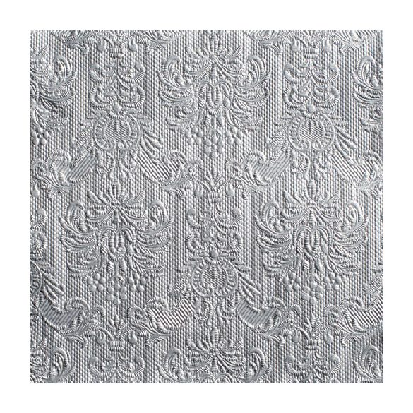 AMB.13304938 Elegance silver dombornyomott papírszalvéta 33x33cm,15db-os