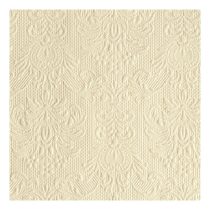   AMB.12504926 Elegance cream dombornyomott papírszalvéta 25x25cm,15db-os