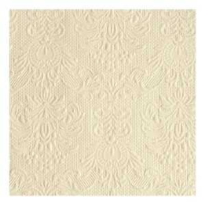 AMB.12504926 Elegance cream dombornyomott papírszalvéta 25x25cm,15db-os