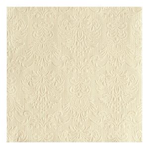 AMB.14004926 Elegance cream dombornyomott papírszalvéta 40x40cm,15db-os