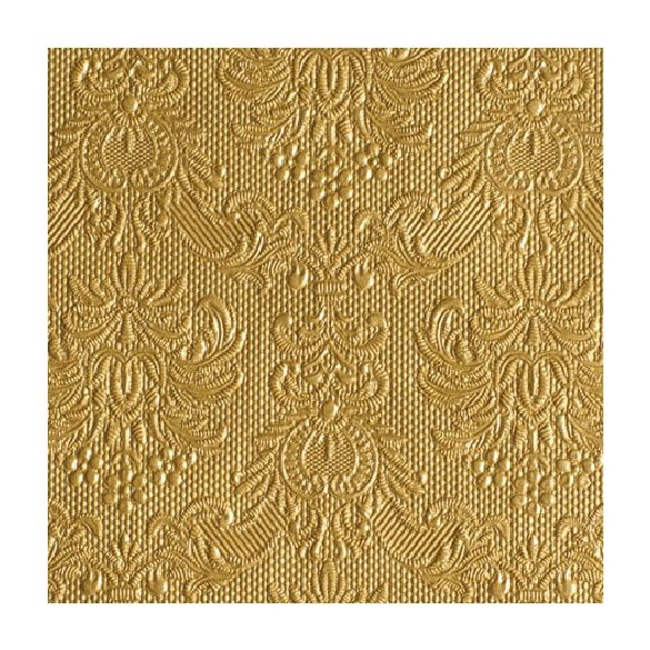 AMB.12504937 Elegance gold dombornyomott papírszalvéta 25x25cm,15db-os