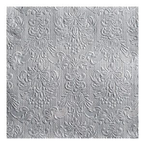 AMB.14004938 Elegance silver dombornyomott papírszalvéta 40x40cm,15db-os