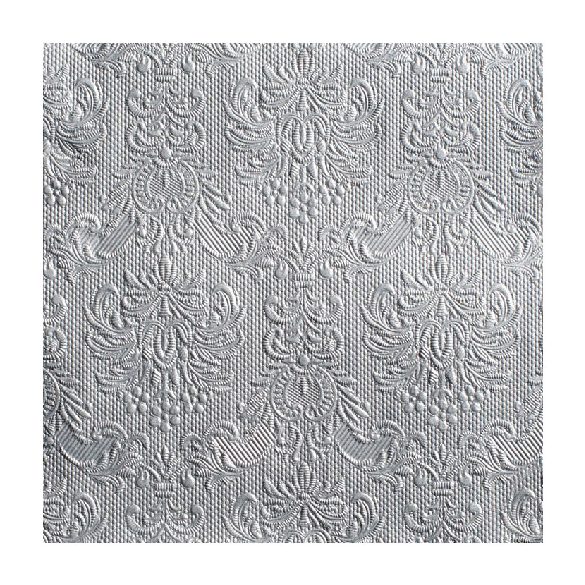 AMB.14004938 Elegance silver dombornyomott papírszalvéta 40x40cm,15db-os