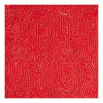   AMB.13305515 Elegance red dombornyomott papírszalvéta 33x33cm,15db-os