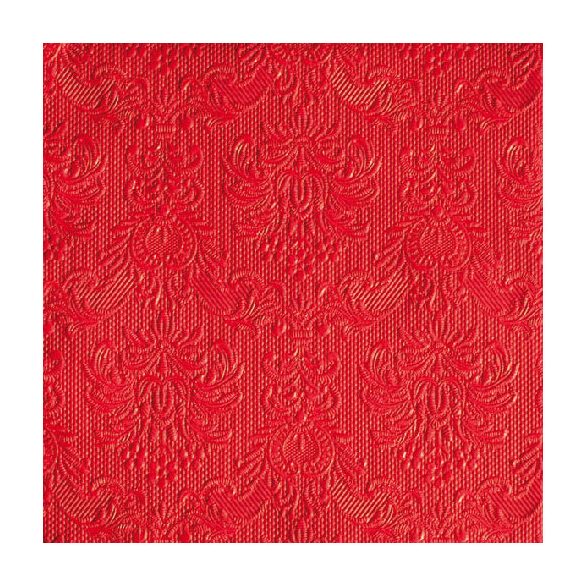 AMB.13305515 Elegance red dombornyomott papírszalvéta 33x33cm,15db-os