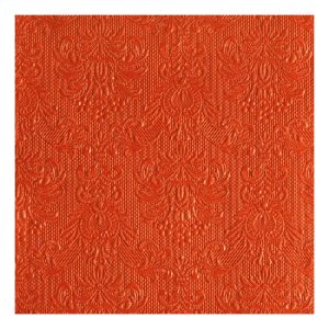 AMB.13305502 Elegance orange dombornyomott papírszalvéta 33x33cm,15db-os