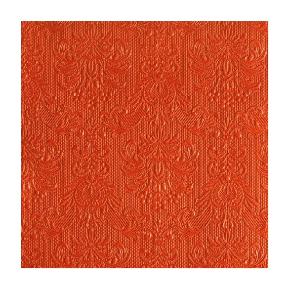 AMB.13305502 Elegance orange dombornyomott papírszalvéta 33x33cm,15db-os
