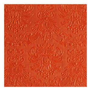 AMB.12505502 Elegance orange dombornyomott papírszalvéta 25x25cm,15db-os