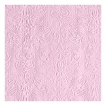   AMB.12504928 Elegance pink dombornyomott papírszalvéta 25x25cm,15db-os
