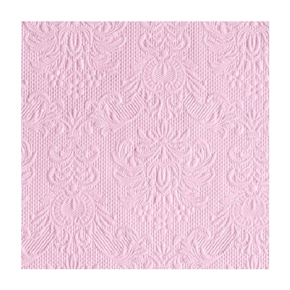 AMB.12504928 Elegance pink dombornyomott papírszalvéta 25x25cm,15db-os