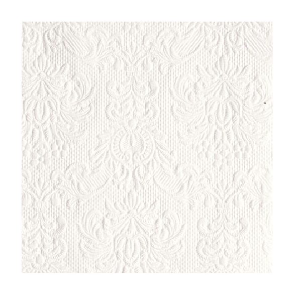 AMB.12504925 Elegance White dombornyomott papírszalvéta 25x25cm,15db-os