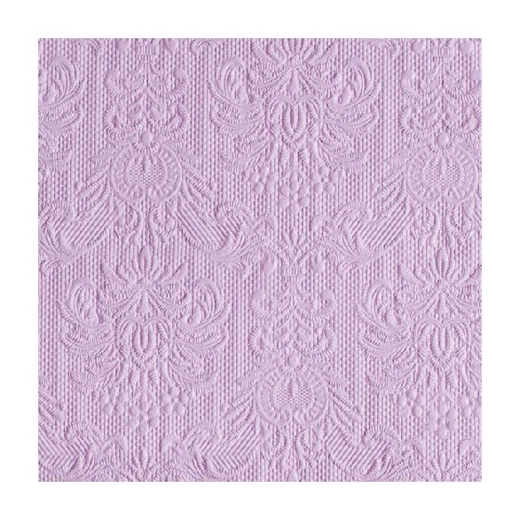 AMB.13305506 Elegance light purple dombornyomott papírszalvéta 33x33cm,15db-os