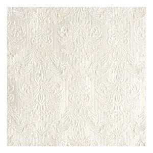 AMB.13305507 Elegance pearl white dombornyomott papírszalvéta 33x33cm,15db-os