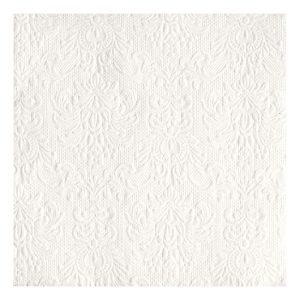 AMB.14004925 Elegance white dombornyomott papírszalvéta 40x40cm,15db-os