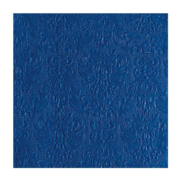 AMB.14005500 Elegance navy dombornyomott papírszalvéta 40x40cm,15db-os