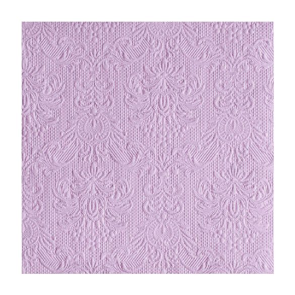 AMB.14005506 Elegance light purple dombornyomott papírszalvéta 40x40cm,15db-os