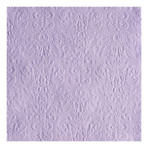 AMB.14004929 Elegance lavender dombornyomott papírszalvéta 40x40cm,15db-os