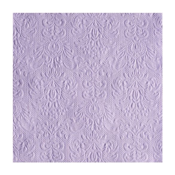 AMB.14004929 Elegance lavender dombornyomott papírszalvéta 40x40cm,15db-os