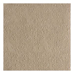 AMB.13305509 Elegance taupe dombornyomott papírszalvéta 33x33cm,15db-os