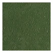   AMB.12504939 Elegance dark green dombornyomott papírszalvéta 25x25cm,15db-os