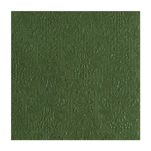 AMB.13304939 Elegance dark green dombornyomott papírszalvéta 33x33cm,15db-os