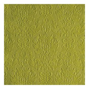 AMB.14004932 Elegance green dombornyomott papírszalvéta 40x40cm,15db-os