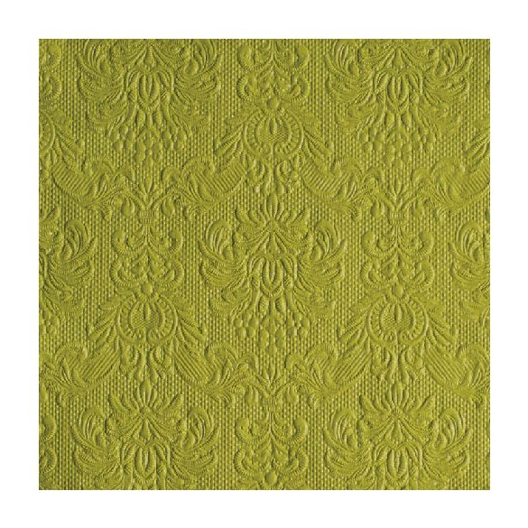 AMB.14004932 Elegance green dombornyomott papírszalvéta 40x40cm,15db-os