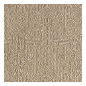 AMB.12505509 Elegance taupe dombornyomott papírszalvéta 25x25cm,15db-os